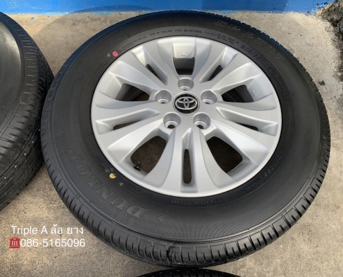 ล้อแม็กป้ายแดง Toyota Revo ขอบ 16 พร้อมยางใหม่ป้ายแดง 215-65-16  Dunlop ปี 19 ใหม่ยกศูนย์ สวยกริ๊บๆ