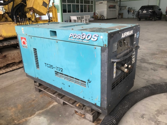 ปั้มลม สกรู AIRMAN รุ่น PDS90S นำเข้าตรงจากญีปุ่น เครื่องสวย ราคาไม่แพงครับ