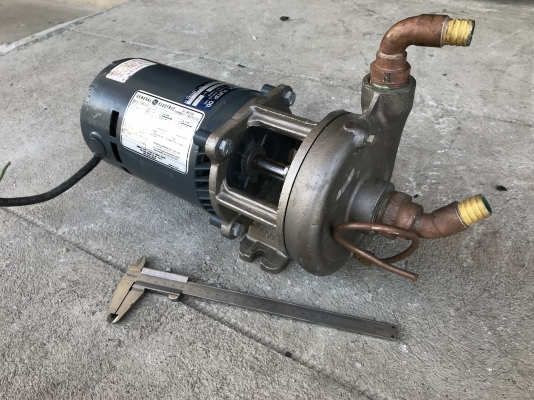 ขายปั๊มน้ำหอยโข่งหัวสแตนเลส 316L Price pump 1/2HP. 220V ไฟบ้าน made in USA. หายาก สภาพสวยใหม่มาก ใช้ในงานน้ำร้อนและอุตสาหกรรมอาหารได้ดี พร้อมใช้งาน