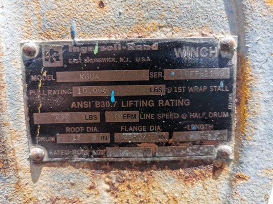 วินซ์สลิงไฟฟ้าอเมริกา INGERSOLL-RAND WINCH USA ขนาด 10000 LBS (5000 kg) สลิงโต 20 mm วินซ์สลิงไฟฟ้าอเมริกา INGERSOLL-RAND WINCH USA ขนาด 10000 LBS (5000 kg) สลิงโต 20 mm