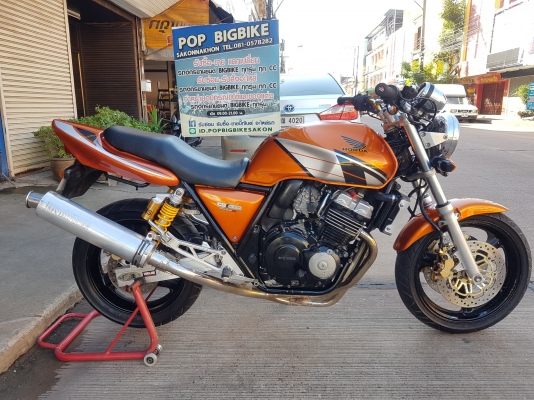ขาย HONDA CB400 ปี97 เวอร์ชั่นS ท่อแต่งฟลู OVER ท้ายแต่งเทค1 โช๊คหลังใหม่ เครื่องดีพร้อมใช้งาน อินวอ
