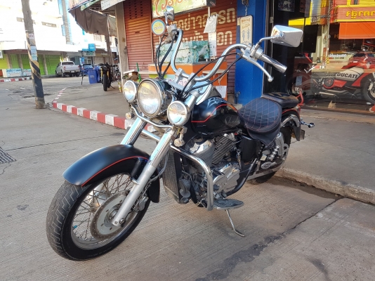 ขาย HONDA SHADOW400 CLASSIC เดิมๆ แต่งสวย ลายกราฟฟิค ไฟสปอตท์ไลท์ ท่อแต่งทรง VANCE&amp;HINES อินวอยส
