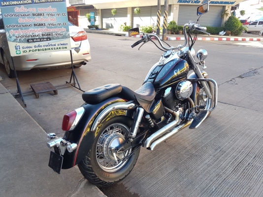 ขาย HONDA SHADOW400 CLASSIC เดิมๆ แต่งสวย ลายกราฟฟิค ไฟสปอตท์ไลท์ ท่อแต่งทรง VANCE&amp;HINES อินวอยส