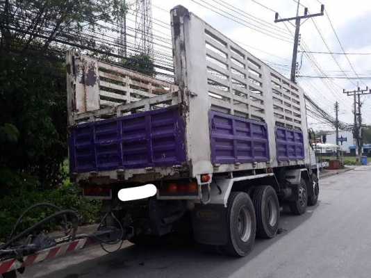 รถบรรทุกพ่วงแม่ลูก MITSUBISHI หัว FN527S เทอร์โบ220แรงม้า 12 ล้อลงเล่มแล้ว กะบะดัมพ์ หางดัมพ์3เพลา