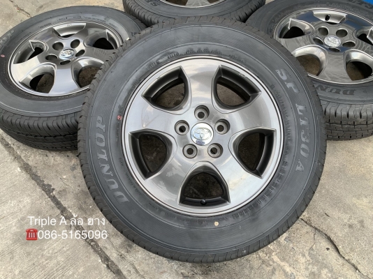 ล้อแม็ก Toyota Vigo Champ สีเทาดำ ขอบ 16 พร้อมยางใหม่ป้ายแดง 215-70-16 Dunlop ปี 19 แม็กสวย ยางตุ่มอลัง เส้นสีจัดจ้าน ล้อแม็ก Toyota Vigo Champ สีเทาดำ ขอบ 16 พร้อมยางใหม่ป้ายแดง 215-70-16 Dunlop ปี 19 แม็กสวย ยางตุ่มอลัง เส้นสีจัดจ้าน