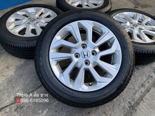 ล้อแม็กป้ายแดง Honda New JAZZ ขอบ 15 พร้อมยางป้ายแดง 175-65-15 GoodYear ปี 18 ล้อแม็กป้ายแดง Honda New JAZZ ขอบ 15 พร้อมยางป้ายแดง 175-65-15 GoodYear ปี 18
