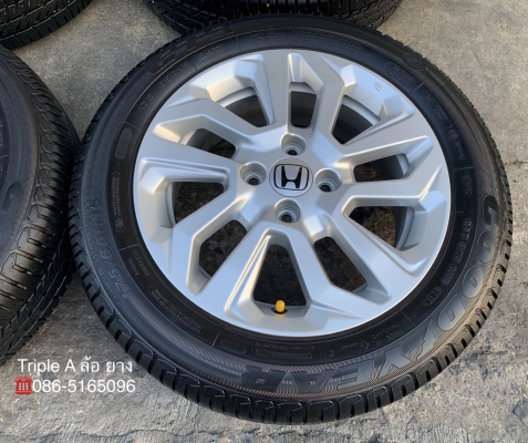 ล้อแม็กป้ายแดง Honda New JAZZ ขอบ 15 พร้อมยางป้ายแดง 175-65-15 GoodYear ปี 18 ล้อแม็กป้ายแดง Honda New JAZZ ขอบ 15 พร้อมยางป้ายแดง 175-65-15 GoodYear ปี 18