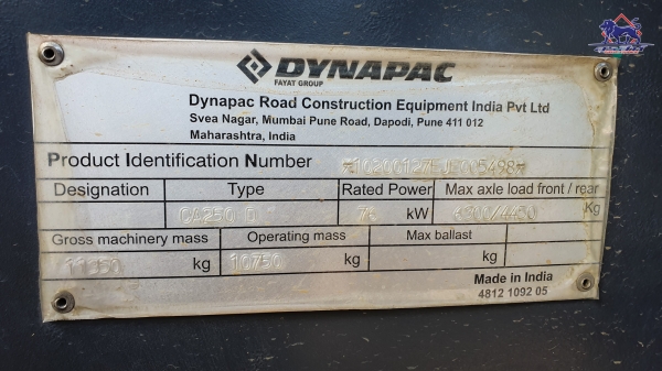ขายรถบดสั่นสะเทือน 2 เพลา DYNAPAC CA250D รุ่นล่าสุด (รถเด็มโมให้ลูกค้าทดลองใช้)