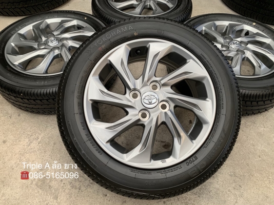ล้อแม็กป้ายแดง Toyota New Vios ขอบ 15 พร้อมยางป้ายแดง 185-60-15 Yokohama ปี 19 ล้อแม็กป้ายแดง Toyota New Vios ขอบ 15 พร้อมยางป้ายแดง 185-60-15 Yokohama ปี 19