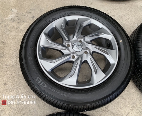 ล้อแม็กป้ายแดง Toyota New Vios ขอบ 15 พร้อมยางป้ายแดง 185-60-15 Yokohama ปี 19 ล้อแม็กป้ายแดง Toyota New Vios ขอบ 15 พร้อมยางป้ายแดง 185-60-15 Yokohama ปี 19