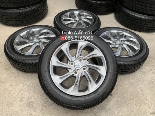 ล้อแม็กป้ายแดง Toyota New Vios ขอบ 15 พร้อมยางป้ายแดง 185-60-15 Yokohama ปี 19