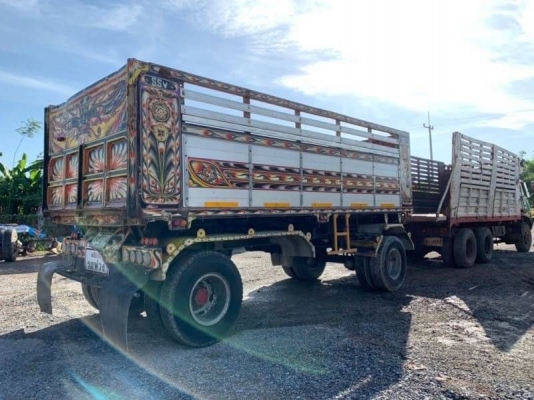 ดั้มเกษตร มาถึง อีกพ่วง 785,000 (แม่ดั้ม 2 เพลา -ลูกดั้ม 2 คาน) ISUZU ROCKY 240 แรง 2 เพลา สโลว์กลาง