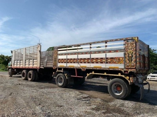 ดั้มเกษตร มาถึง อีกพ่วง 785,000 (แม่ดั้ม 2 เพลา -ลูกดั้ม 2 คาน) ISUZU ROCKY 240 แรง 2 เพลา สโลว์กลาง