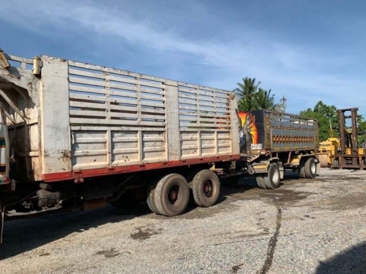 ดั้มเกษตร มาถึง อีกพ่วง 785,000 (แม่ดั้ม 2 เพลา -ลูกดั้ม 2 คาน) ISUZU ROCKY 240 แรง 2 เพลา สโลว์กลาง