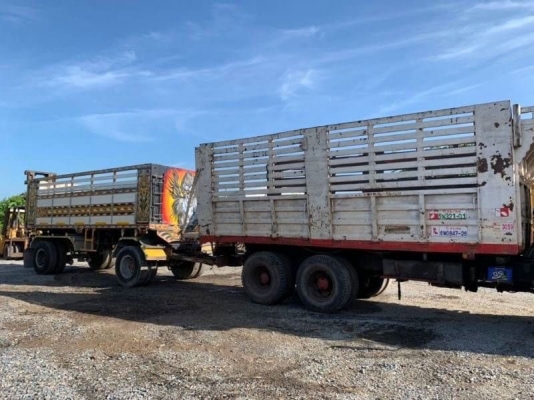ดั้มเกษตร มาถึง อีกพ่วง 785,000 (แม่ดั้ม 2 เพลา -ลูกดั้ม 2 คาน) ISUZU ROCKY 240 แรง 2 เพลา สโลว์กลาง