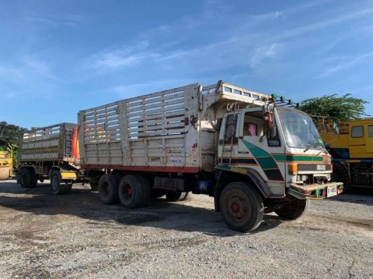 ดั้มเกษตร มาถึง อีกพ่วง 785,000 (แม่ดั้ม 2 เพลา -ลูกดั้ม 2 คาน) ISUZU ROCKY 240 แรง 2 เพลา สโลว์กลาง