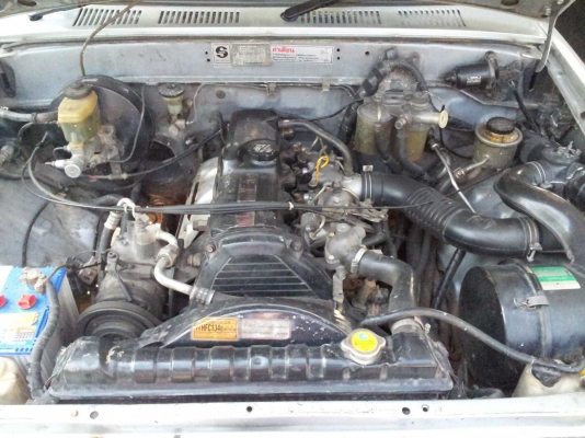 กระบะไมตี้เอ็ก 4ประตู ปี97 แท้ ตัวหน้าเต็ม  สีทูโทนบรอนซ์-เทาเข้ม ยกสูง สีสวย