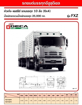 รถบรรทุกอีซูซุ10ล้อ2เพลา  ป้ายแดง รุ่น FXZ360แรงม้า FVZ300และ240แรงม้า รถศูนย์อีซูซุป้ายแดง รับประกัน2ปีไม่จำกัดระยะทาง พร้อมรับต่อตัวถังทุกประเภท