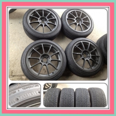 ขายแม็กมือ2 ลาย Advan RS ขอบ 17 4รู100 +ยางปี12 ราคา 12,500 บ ถูกๆๆ