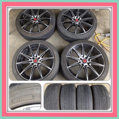 ขายแม็กมือ2ขอบ17 Lenso Samulai สีดำหน้าเงา 4รู100/114 ราคา 7,500 บาท ***ไม่มียาง***