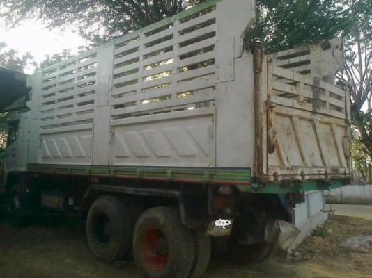 HINO MEGA 500 - 320 EURO2 ปี 50 รถพ่วงแม่+ลูก กระบะดั๊มพ์เหล็กคอกสูงเกษตรของสามมิตรลอนเฉียง มีระบบลากพ่วงครบพร้อมใช้งาน เครื่องแน่นดี ภายในเก๋งคอนโซลสวยครบ แอร์เย็น พวงมาลัยเพาเวอร์ เบรคทริ๊ปฟี้ครบครัน ช่วงล่างยางสภาพดี 70\% พร้อมบรรทุกพร้อมใช้งาน เอกสารทะ