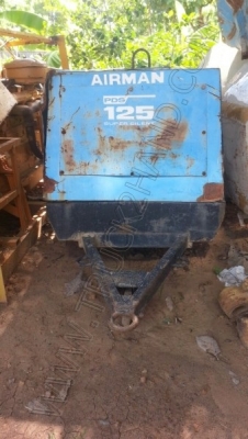 เครื่องปั๊มลม ยี่ห้อ AIRMAN PDS125 (เครื่องยนต์ ISUZU 70 แรงม้า)