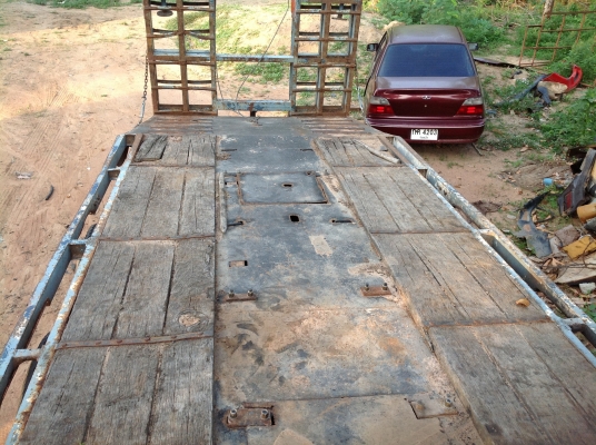 เดินทางไป สุพรรณบุรี  แล้วครับ เทรนเลอร์ 10 ล้อ2เพลา 145 แรง บรรทุกรถเกี่ยว แบคโคร ฯ พร้อมหางปลาไฮลอลิค