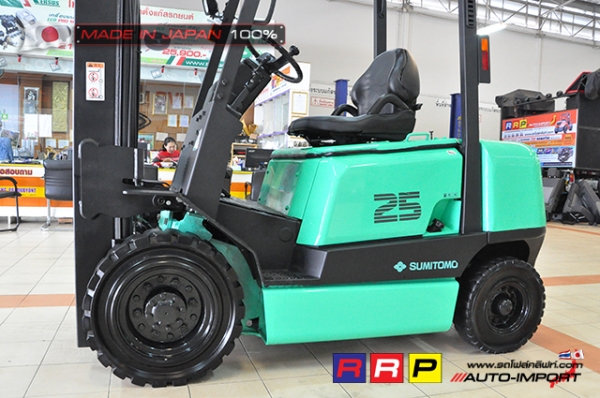 ขายรถโฟล์คลิฟท์มือสอง SUMITOMO รุ่น FD25PVIIHA-D2J-21199 นำเข้าจากประเทศญี่ปุ่น 100\% ไม่เคยใช้งานในไทย
