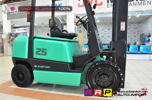 ขายรถโฟล์คลิฟท์มือสอง SUMITOMO รุ่น FD25PVIIHA-D2J-21199 นำเข้าจากประเทศญี่ปุ่น 100\% ไม่เคยใช้งานในไทย