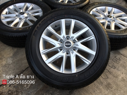 ล้อแม็กป้ายแดง ISUZU D-max STEALTH ขอบ 18 รุ่นใหม่ล่าสุด พร้อมยางใหม่ป้ายแดง 255-60-18 Bridgestone ปี 19 สวยกริ๊บ