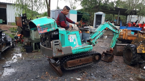 ขาย รถขุด แบ็คโฮ IHI IS10 เก่าญี่ปุ่น แทรคยาง สภาพสวย เครื่อง isuzu ดีเซล 2 สูบ ขึ้นกระบะได้