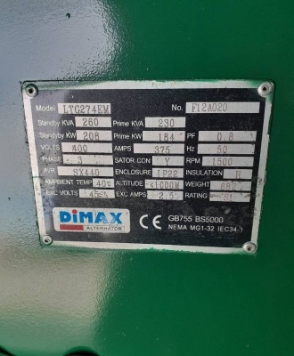 ขายเครื่องปั่นไฟขนาด 260KVA ขายเครื่องปั่นไฟขนาด 260KVA