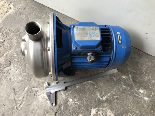 ขายปั๊มน้ำหอยโข่งหัวสแตนเลส Ebara 0.55Kw. 380V made in Italy สภาพสวย หมุนนิ่ม พร้อมใช้งาน