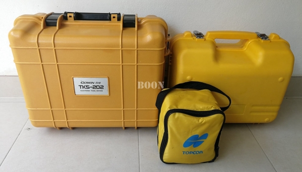 ล้องสำรวจมือสอง Total Station Gowin TKS-202 by TOPCON  Accuracy2&rdquo; ความละเอียดหน้าจออ่าน 1&rdquo;  สภาพดีพร้อมใช้ อุปกรณ์ตามรูป พร้อม calibrated