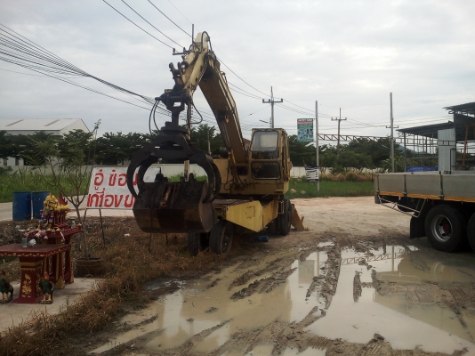 ขายแบคโฮล้อยางติดคีบหมุนรอบ