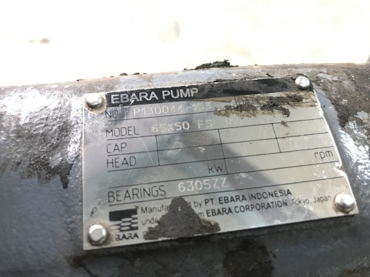 ขายหัวปั๊มน้ำหอยโข่ง Ebara 65x50FSJ ใบพัดทองเหลือง ขนาดเข้า 2.5นิ้ว ออก 2นิ้ว สภาพสวย(มีเลอะตามรูป) หมุนนิ่ม พร้อมใช้งาน