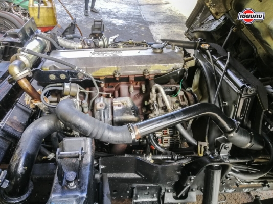 หัวเก๋ง ISUZU NPR การ์ตูน เครื่องยนต์ 4HE1 Turbo intercooler 150PS พร้อมเกียร์ Rocky 6เกียร์เดินหน้า สีน้ำเงิน