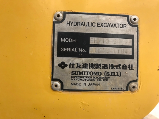 ขาย SUMITOMO SH210-5 บูมยาว 14 เมตร เอกสารเล่ม ภาษีเต็ม ขาย SUMITOMO SH210-5 บูมยาว 14 เมตร เอกสารเล่ม ภาษีเต็ม