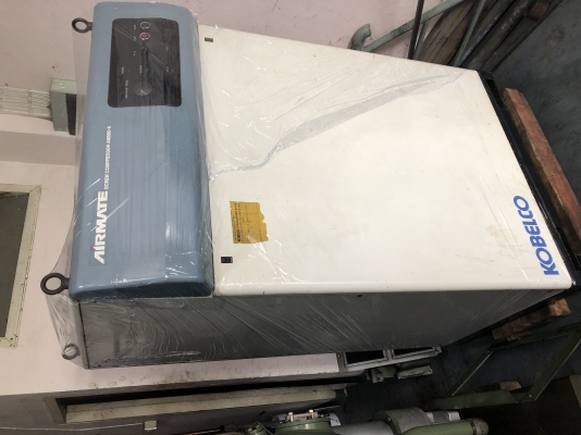 ปั้มลม kobelco made in japan 10 hp 8.5 บาร์ สภาพดี มี airdryer ในตัว พร้อมใช้งาน