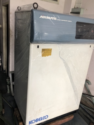 ปั้มลม kobelco made in japan 10 hp 8.5 บาร์ สภาพดี มี airdryer ในตัว พร้อมใช้งาน