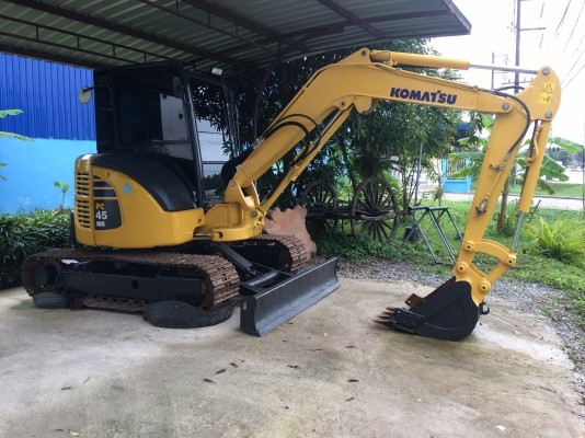 รถแบคโฮ Pc45mr-3 Komatsu รถห้าง รุ่นปัจจุบันยกหัวได้ มี GPS แสดงการทำงานรถ
