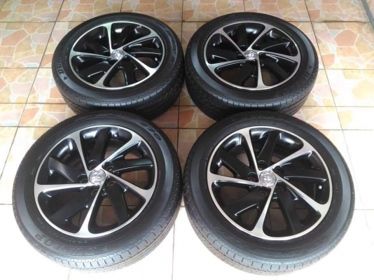 ล้อแม็ก Toyota Camry Extremo ขอบ 17*7,ET45,5h114.3 พร้อมยาง Dunlop SP270  215/55R17 ผลิตปี 2018 ทั้งชุด 19,900 บาท /*** ล้อเดิมเทิร์นได้ ติดตั้งฟรีค่ะ***