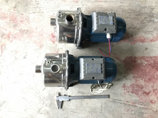 ขายปั๊มน้ำหัวปั๊มสแตนเลสแรงดันสูง Foras 1HP. 220V ไฟบ้าน made in Italy มีระบบล่อน้ำในตัว สภาพสวย วิ่งนิ่มเดิมๆ พร้อมใช้งาน มี 2 ตัวครับ