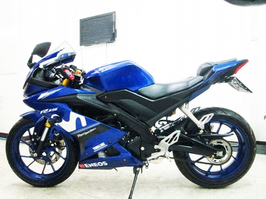 สด ผ่อน ขาย Yamaha R15 ปี 2019 ตัวใหม่ล่าสุด ลายพิเศษ Movistar ไมล์แท้ 6150 กม สภาพสวย