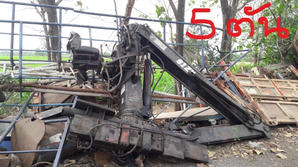 ขายเครนพับแขนยาว HIAB ติดรถบรรทุก 10 ล้อ 91ZW 4 ปลอก 5ตัน พร้อมมือจับ ของเก่าติดรถญี่ปุ่น 084-5424150