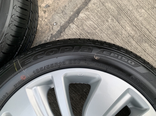 ล้อแม็กป้ายแดง Suzuki Swift ขอบ 16 พร้อมยางใหม่ป้ายแดง 185-55-16 Bridgestone ปี 19