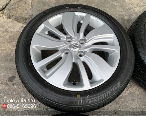 ล้อแม็กป้ายแดง Suzuki Swift ขอบ 16 พร้อมยางใหม่ป้ายแดง 185-55-16 Bridgestone ปี 19