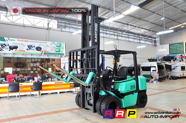 ขายรถโฟล์คลิฟท์มือสอง SUMITOMO รุ่น FD35PVIIIS6S-D4G-10208 นำเข้าจากประเทศญี่ปุ่น 100\% ไม่เคยใช้งานในไทย