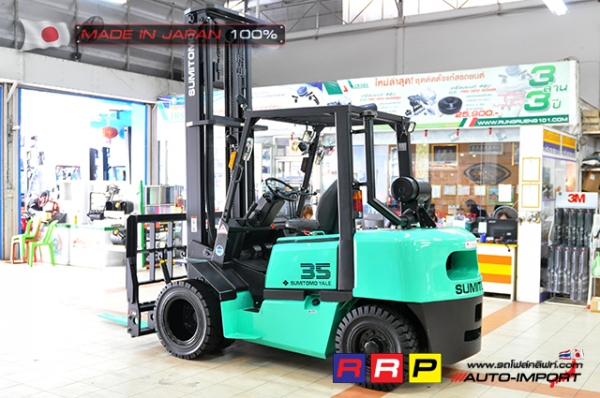 ขายรถโฟล์คลิฟท์มือสอง SUMITOMO รุ่น FD35PVIIIS6S-D4G-10208 นำเข้าจากประเทศญี่ปุ่น 100\% ไม่เคยใช้งานในไทย