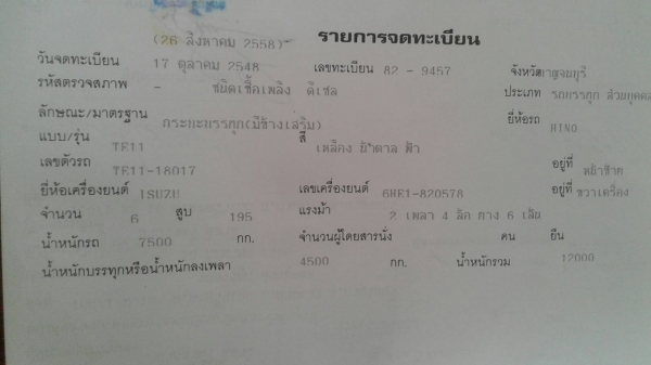 ขายรถบรรทุกหกล้อ